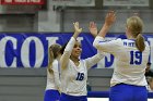 Volleyball vs Emerson  Wheaton College Women's Volleyball vs Emerson College. - Photo by Keith Nordstrom : Wheaton, Volleyball, VB2019